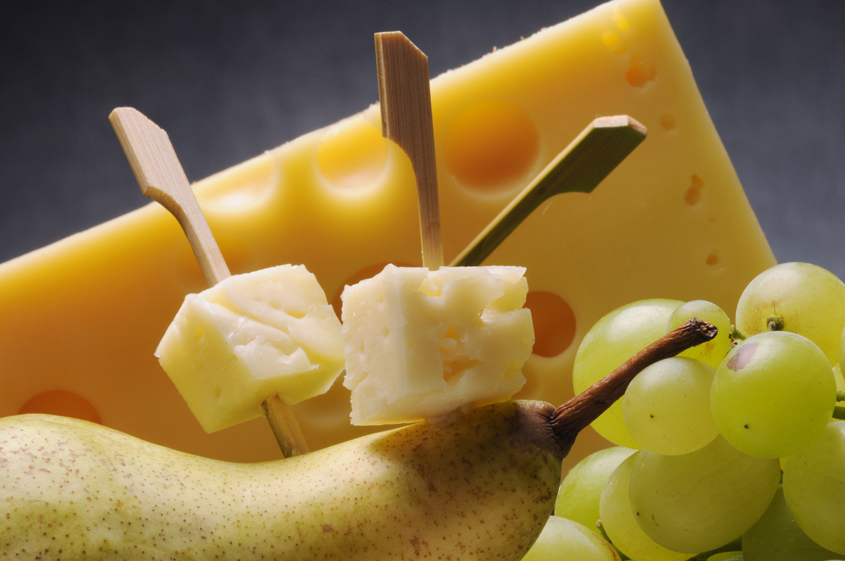 Cheese and fruits