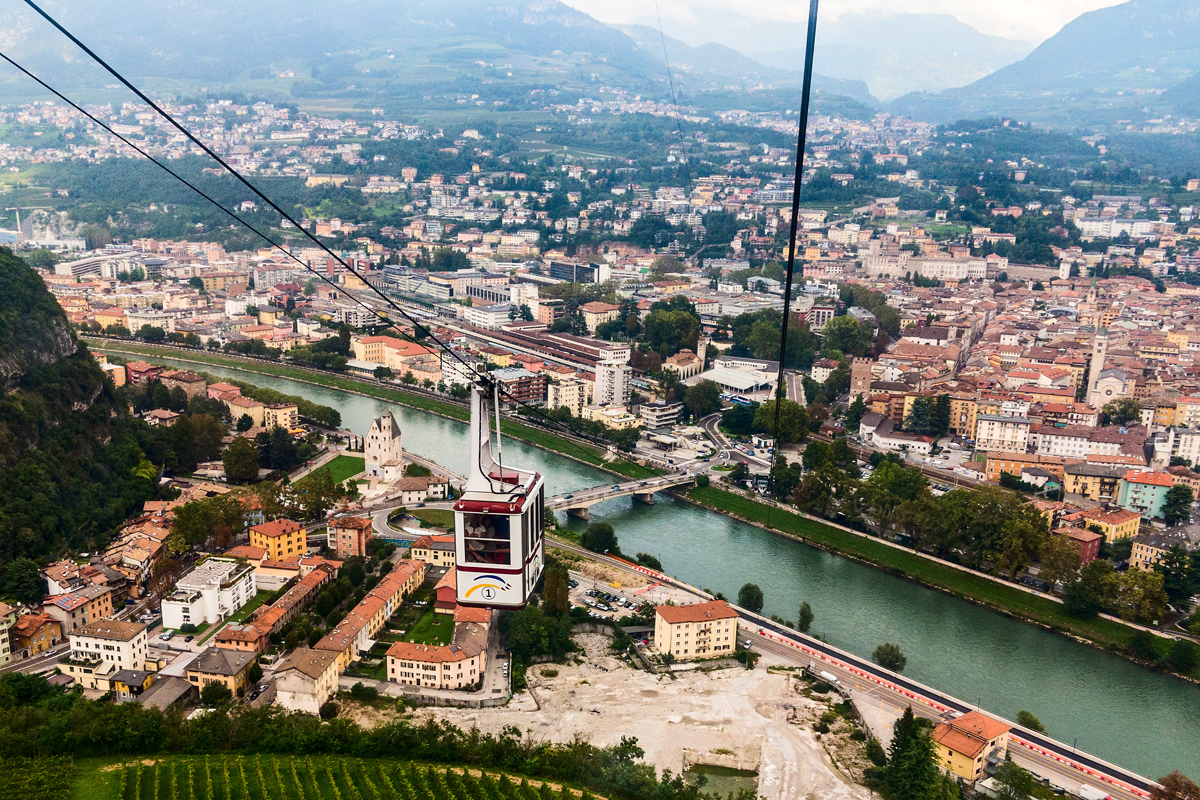 Sky view of Trento