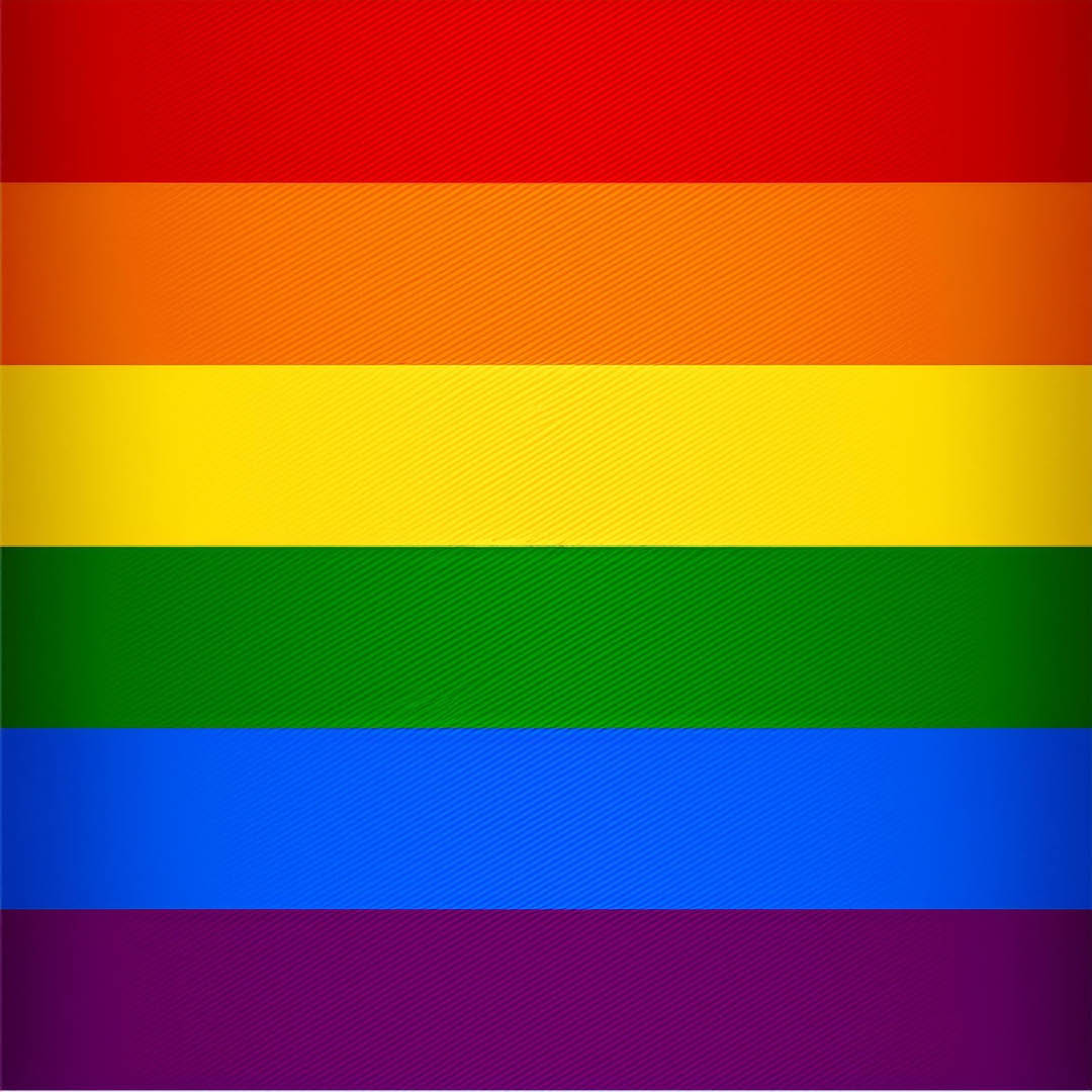 The rainbow LGBT flag