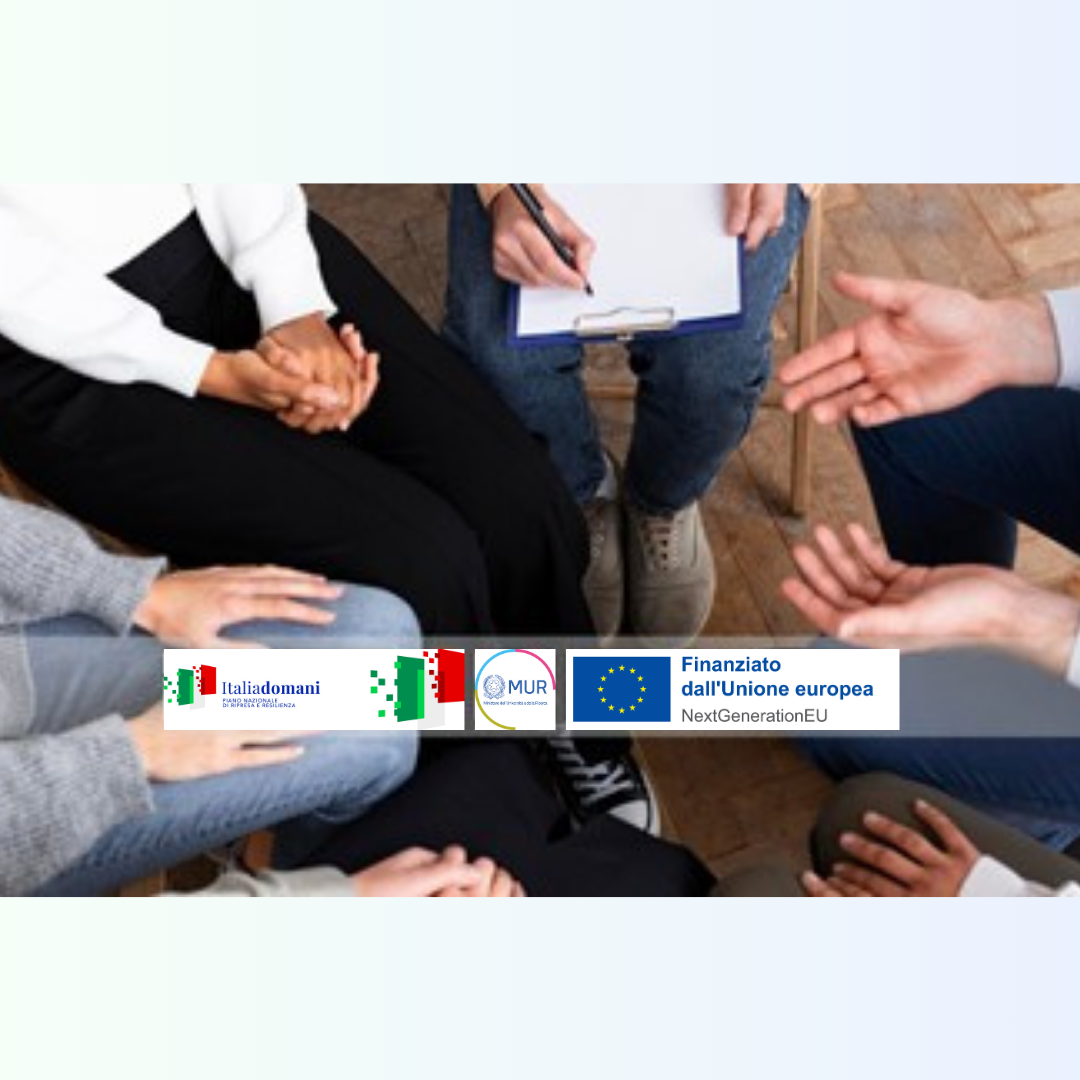 immagine banner, gruppo di persone in cerchio 