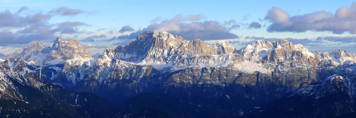 Views of Dolomiti Alps Italy during winter time