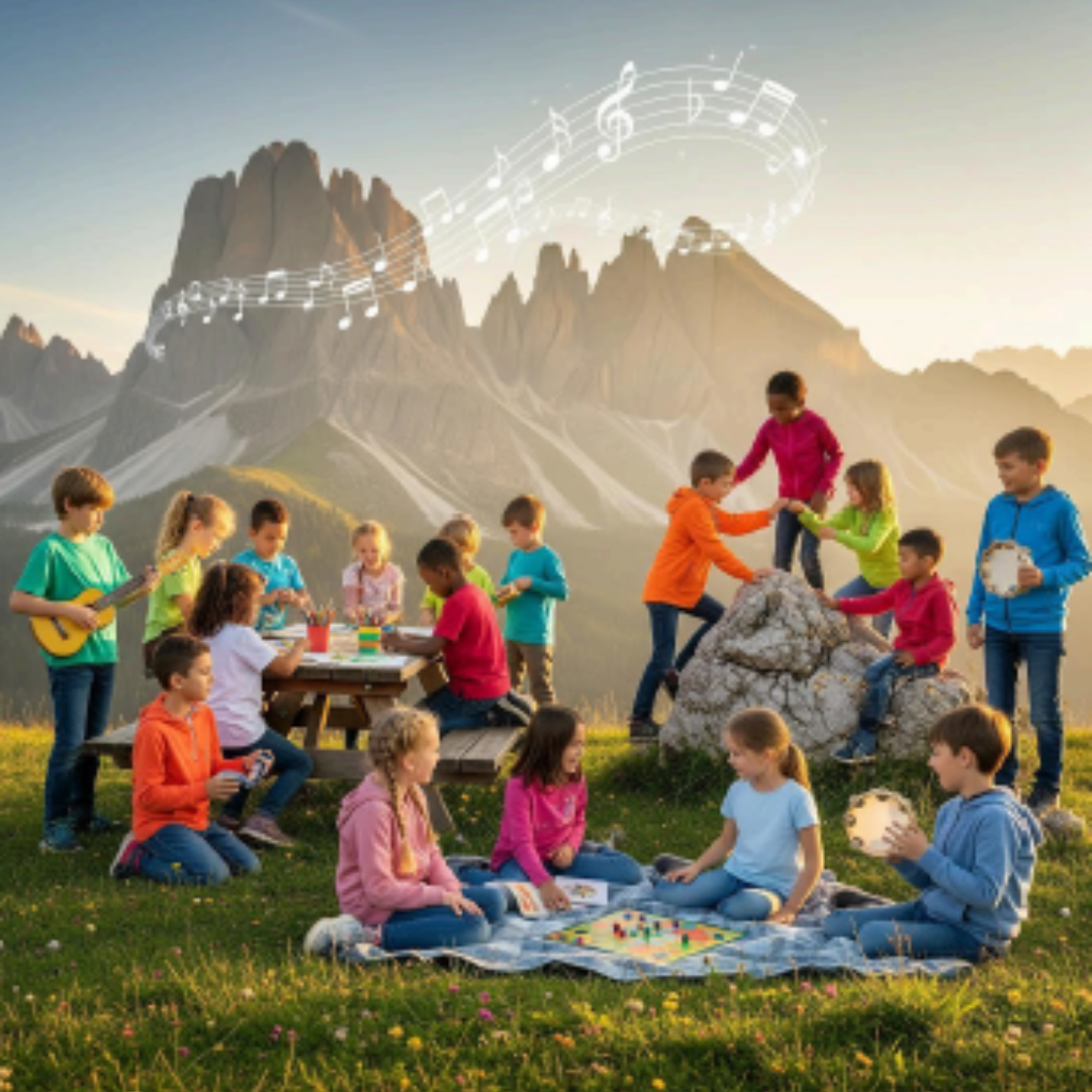 Bambini che giocano e creano musica