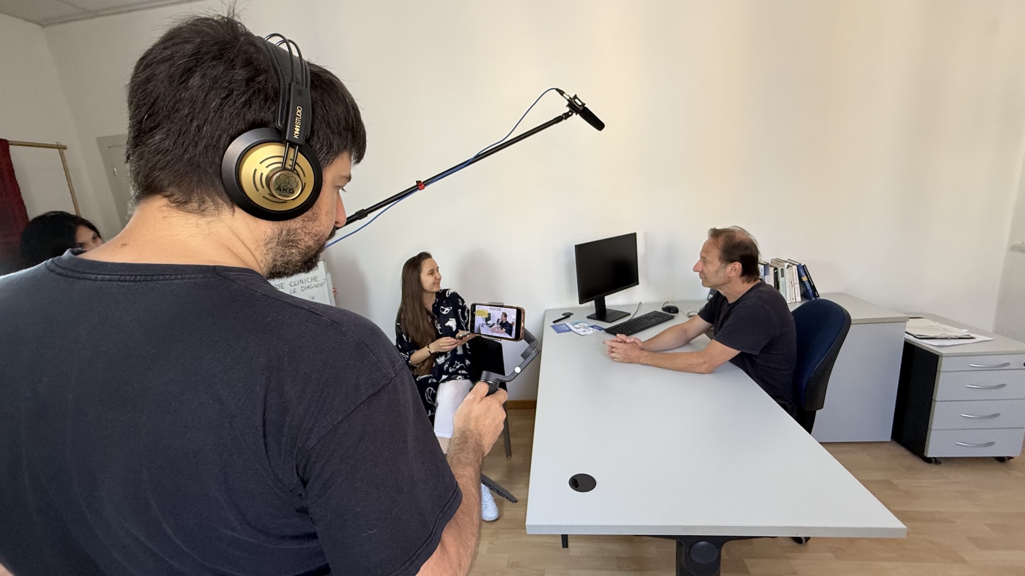 Immagine delle riprese in Dipartimento della webserie 29eLode