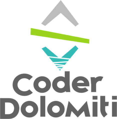 logo Coder Dolomiti in verticale