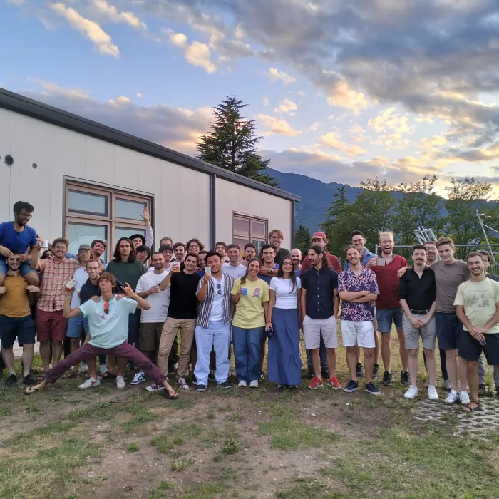 PhD students in Physics at the Malga of Povo Zero