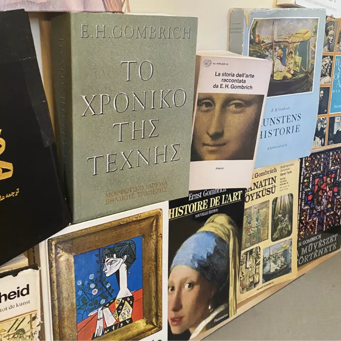 Copertine di edizioni di libri di Gombrich in diverse lingue