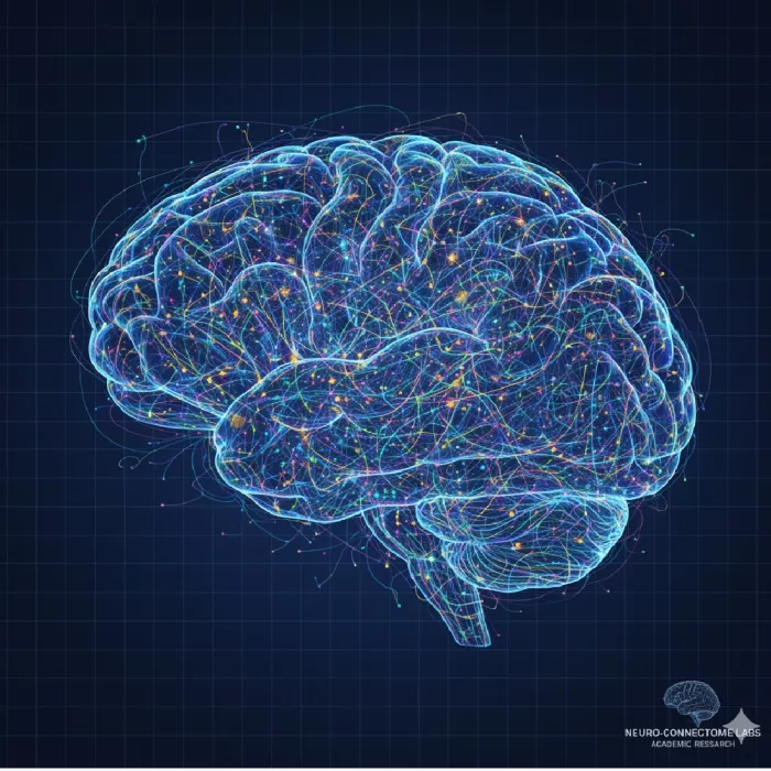 Immagine generata dall'intelligenza artificiale di un cervello e le sue connessioni