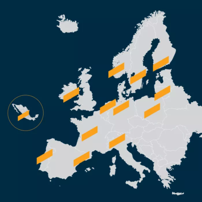 Mappa delle università partner ECIU 