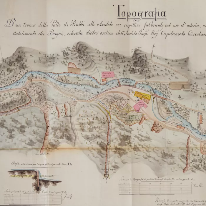 Antica illustrazione del territorio di Trento