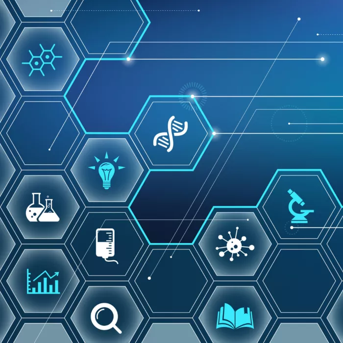 Icone con immagini legate alla ricerca