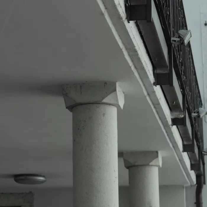 Particolare architettonico del Collegio Clesio 